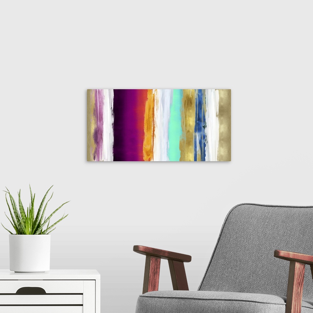 A modern room featuring Abstract V Tones Mix II