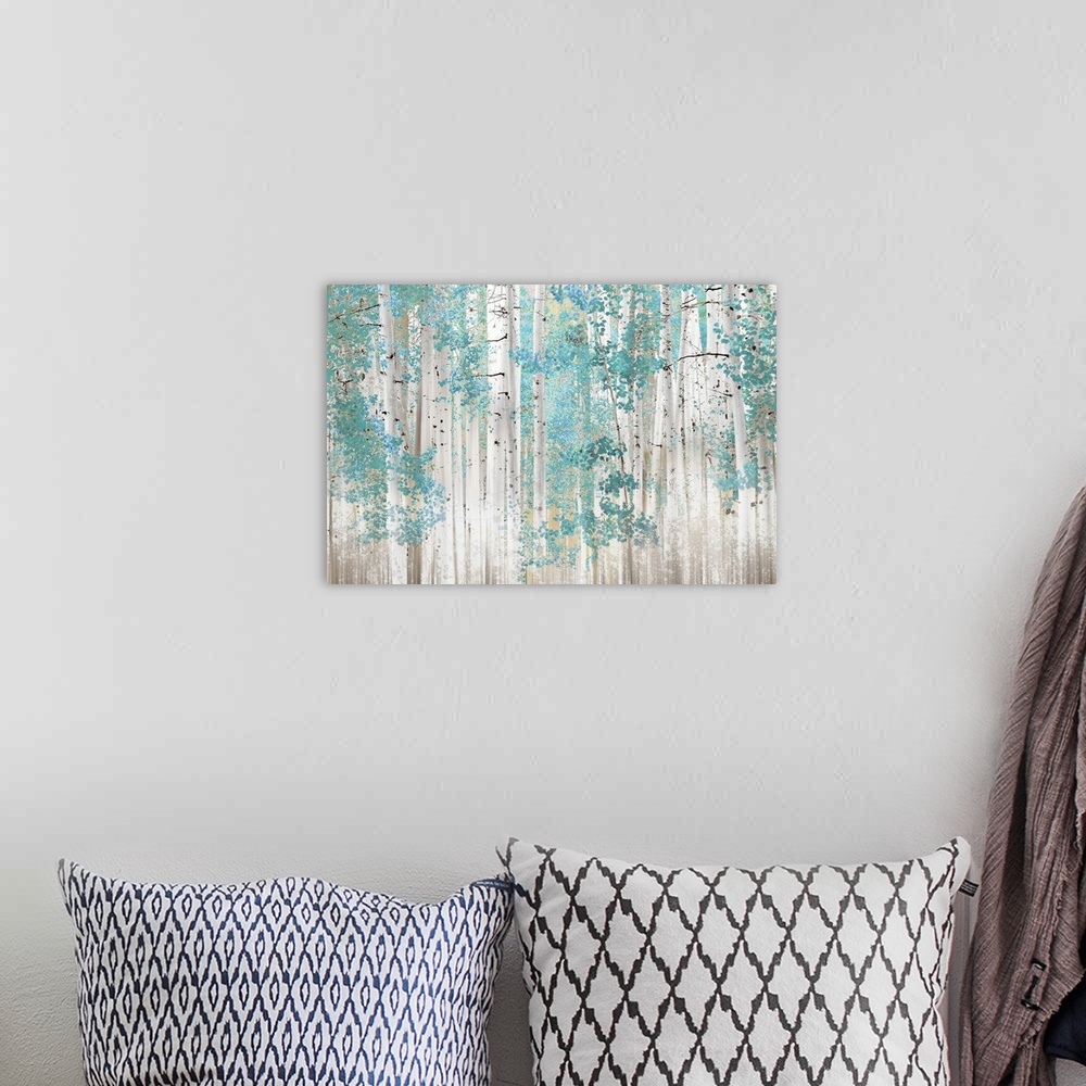 A bohemian room featuring Birch Trees T