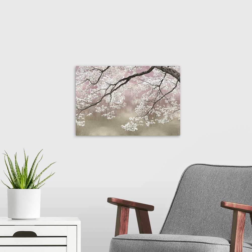 A modern room featuring Blossom Tree Pink