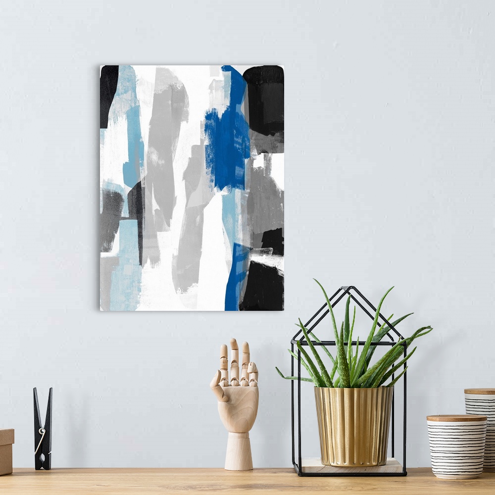 A bohemian room featuring Blue Abstracts 1
