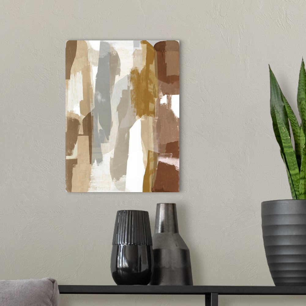 A modern room featuring Brown And Tan Abstracts 2