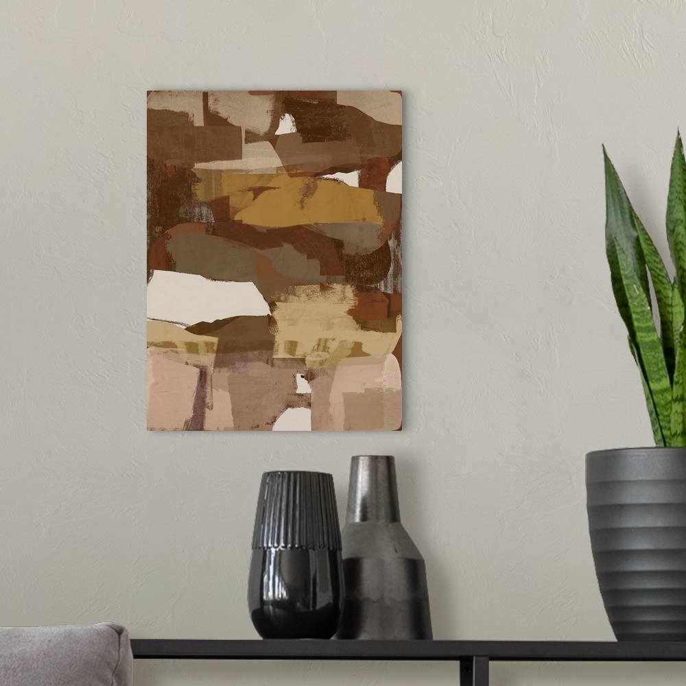 A modern room featuring Brown And Tan Abstracts 3