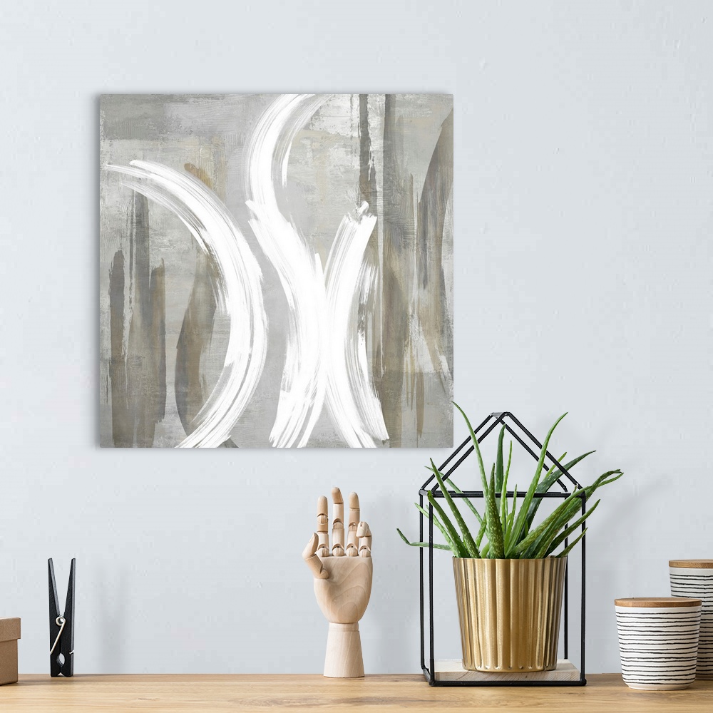 A bohemian room featuring Brush Expression III White