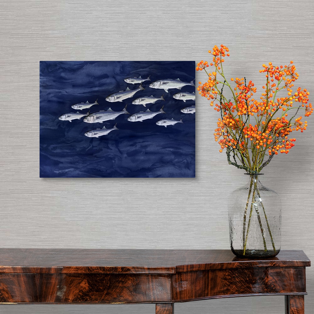 A traditional room featuring Fish On Indigo