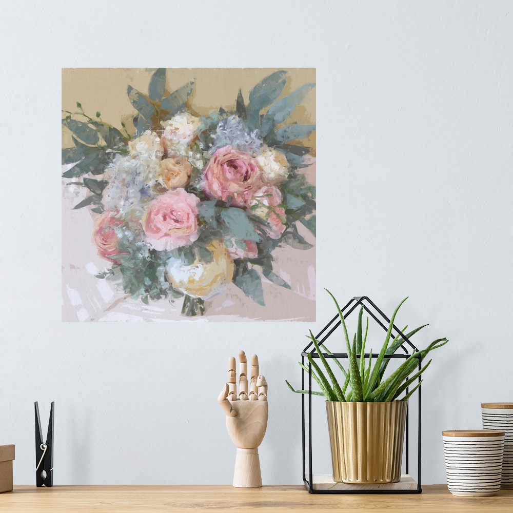 A bohemian room featuring Flowers Still Life