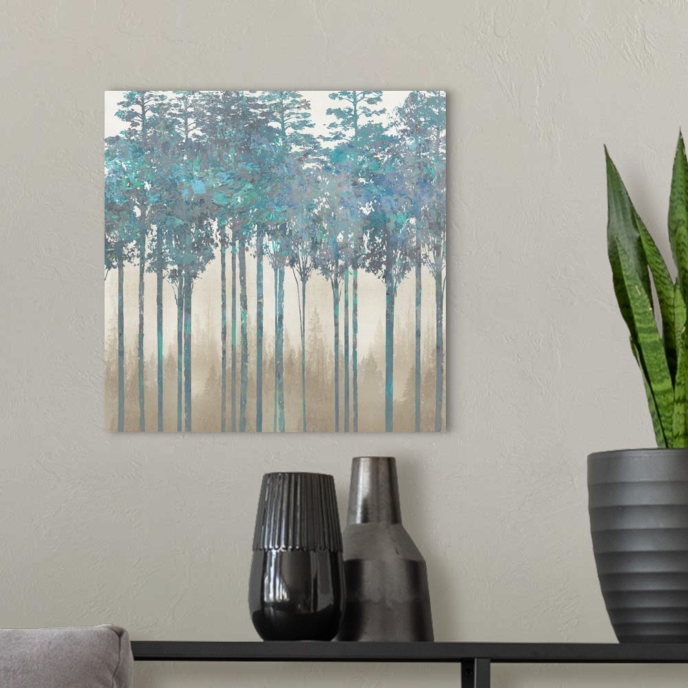 A modern room featuring Forest Dreams Blues