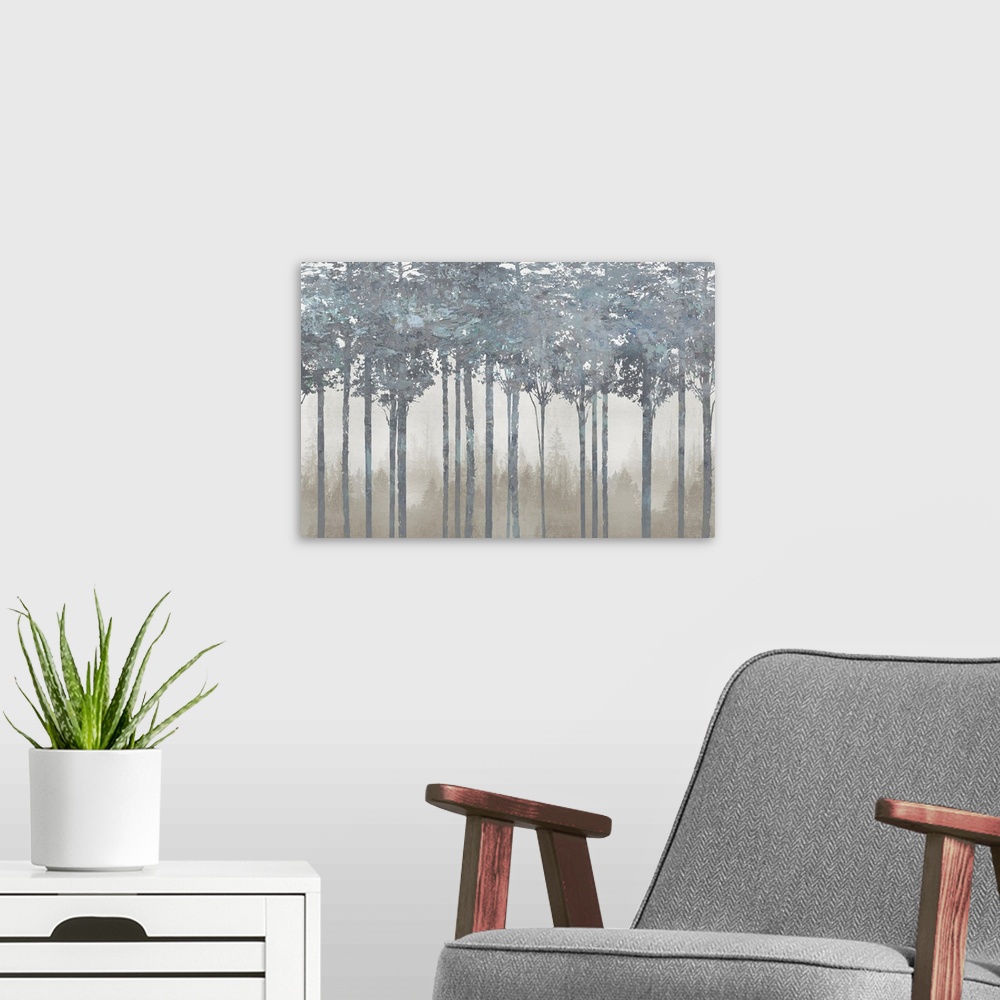 A modern room featuring Forest Dreams Grey