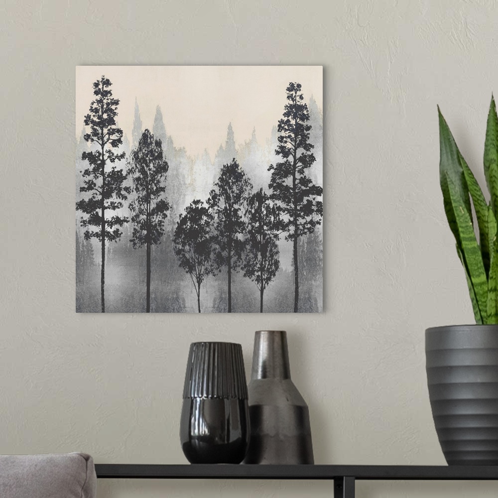 A modern room featuring Forest Dreams III BW