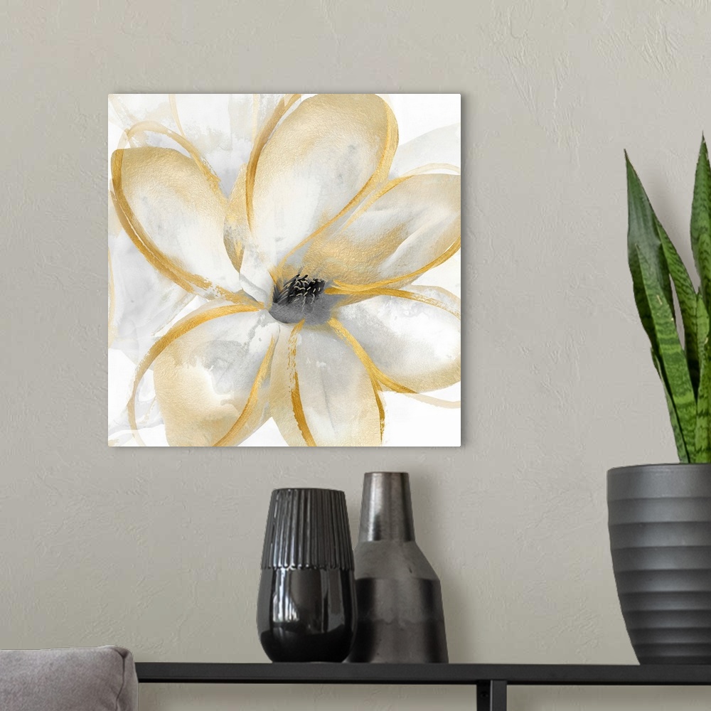 A modern room featuring Gold Magnolias I