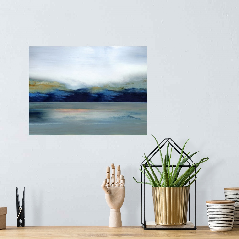A bohemian room featuring Horizon Abstract