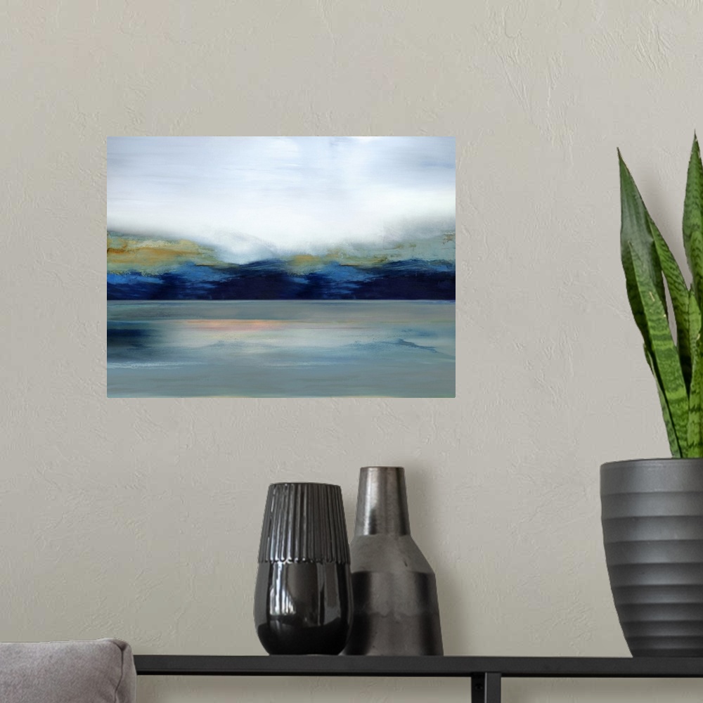 A modern room featuring Horizon Abstract