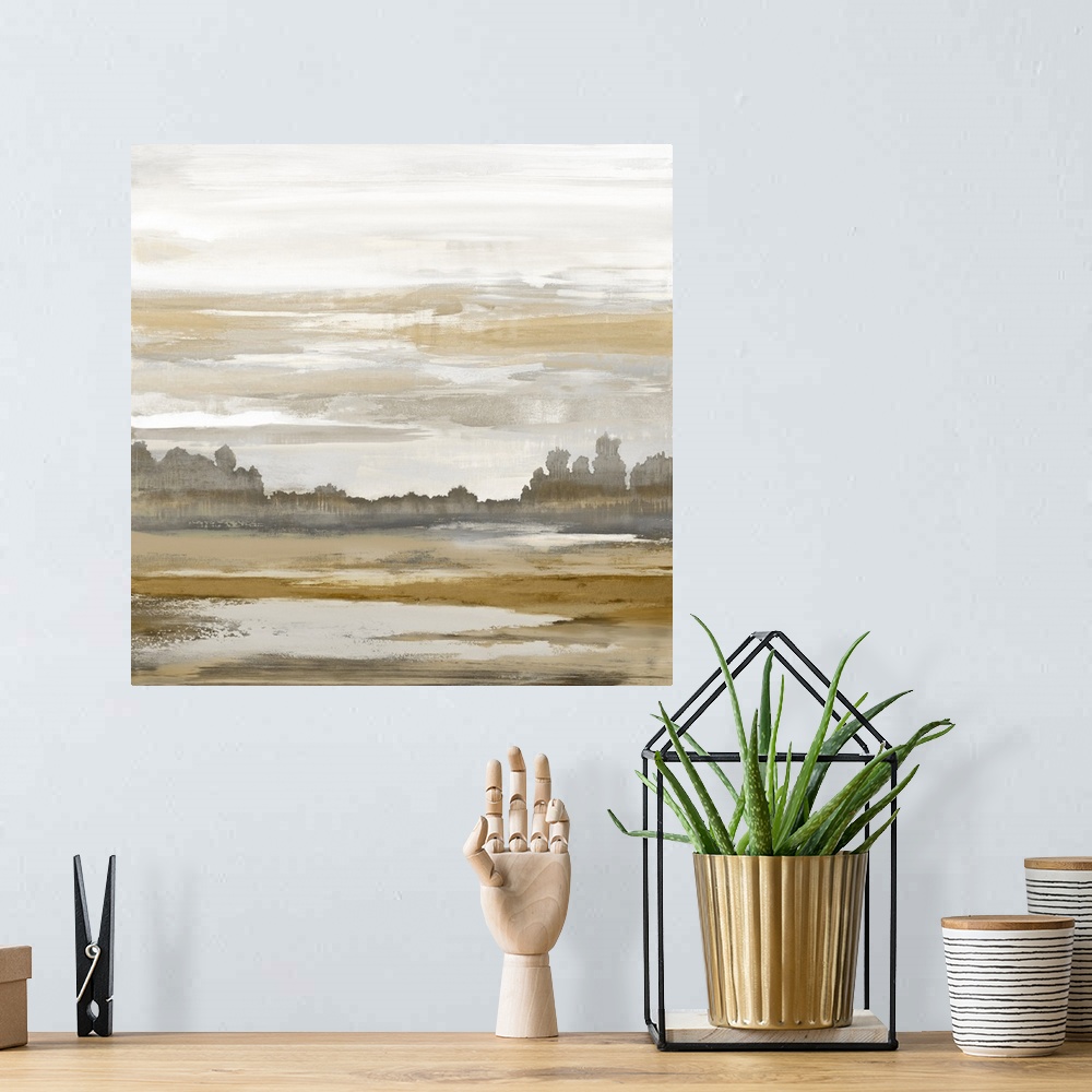 A bohemian room featuring Landscape Abstract