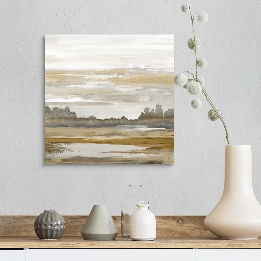 A farmhouse room featuring Landscape Abstract