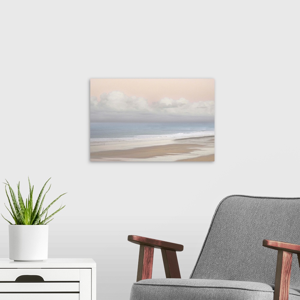 A modern room featuring Pastel Seascape