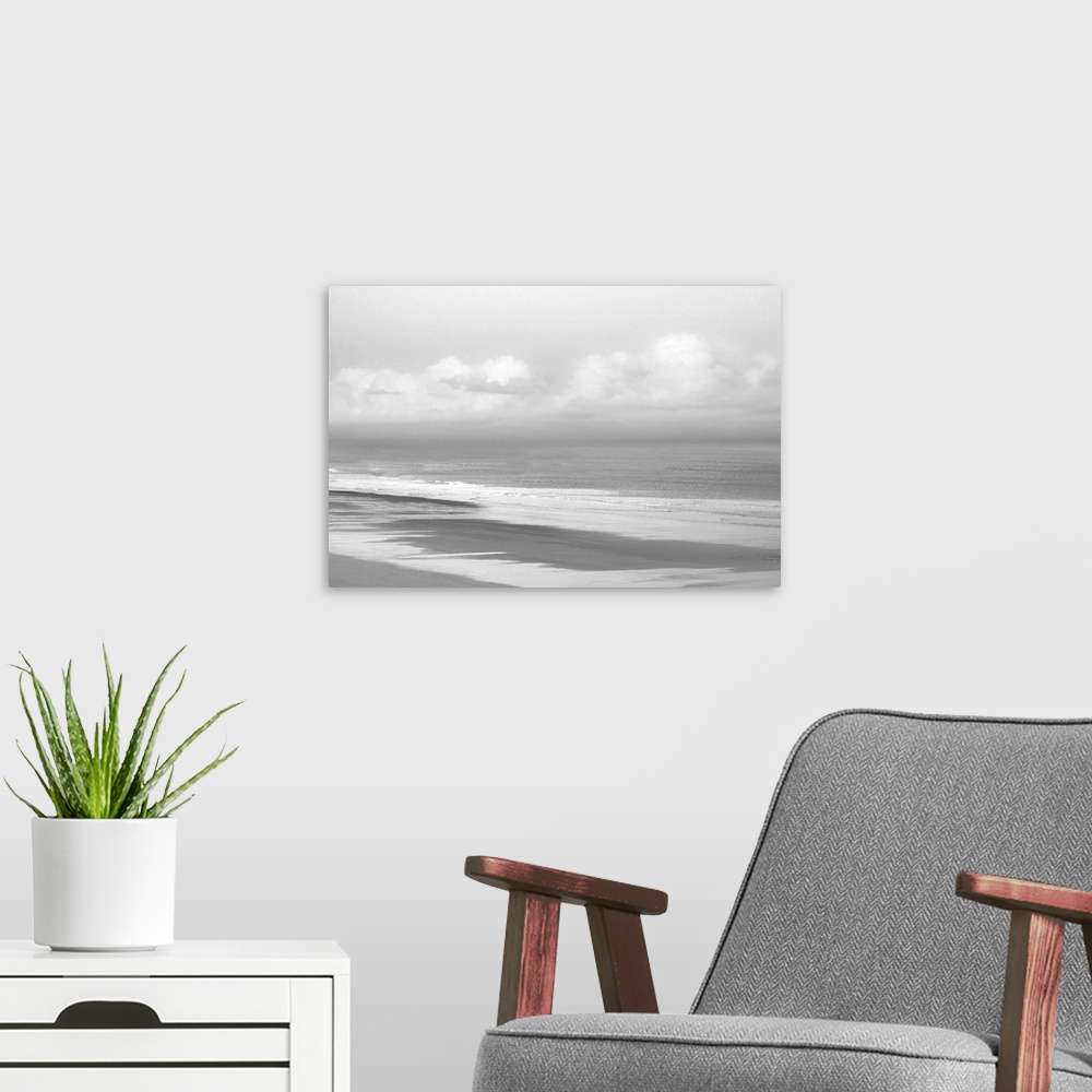 A modern room featuring Soft Seascape