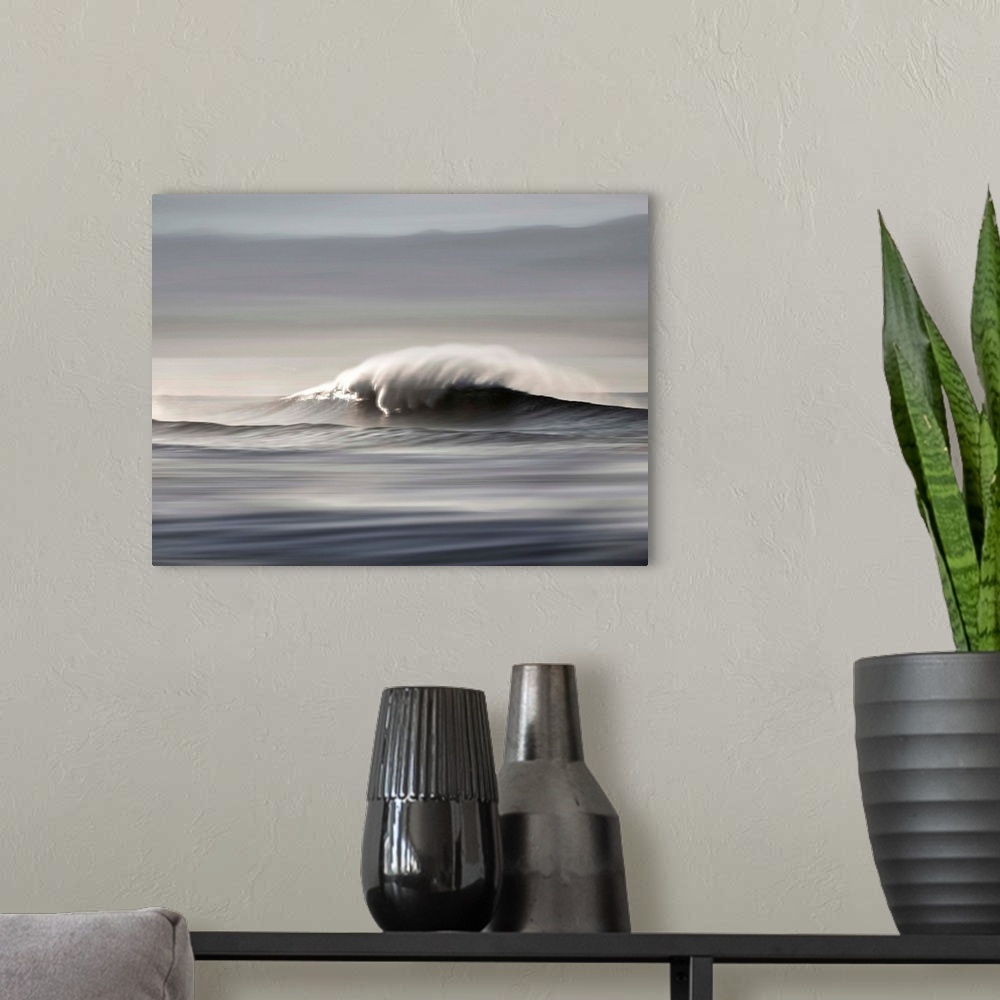 A modern room featuring Sunrise Wave Bw