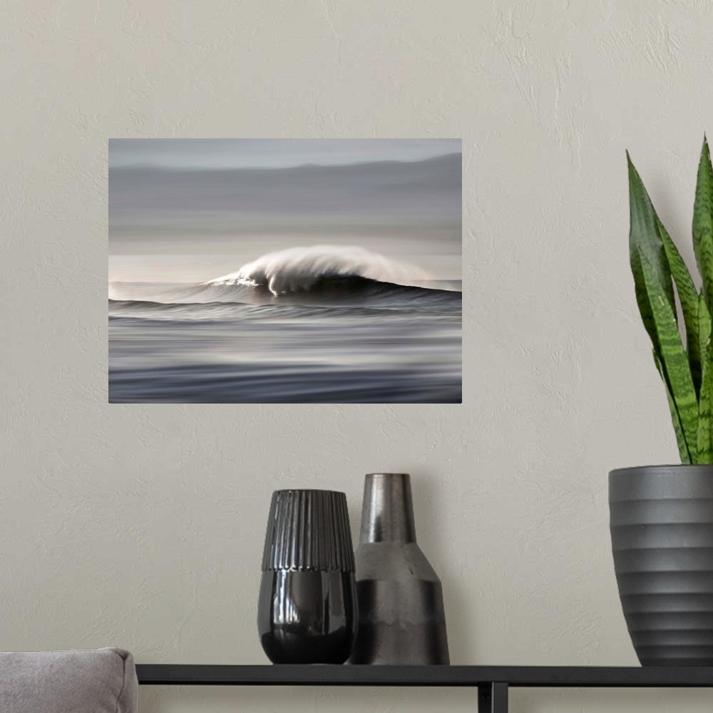 A modern room featuring Sunrise Wave Bw
