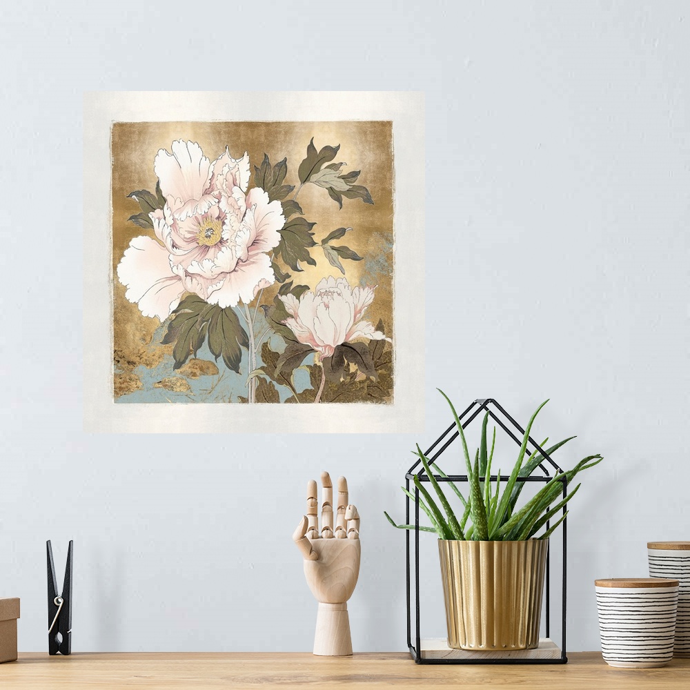 A bohemian room featuring Two Peonies