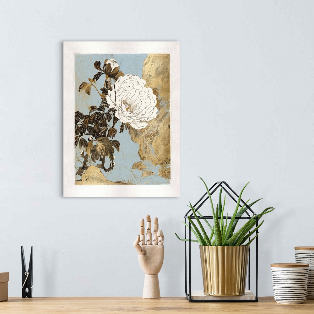 A bohemian room featuring White Peony 2