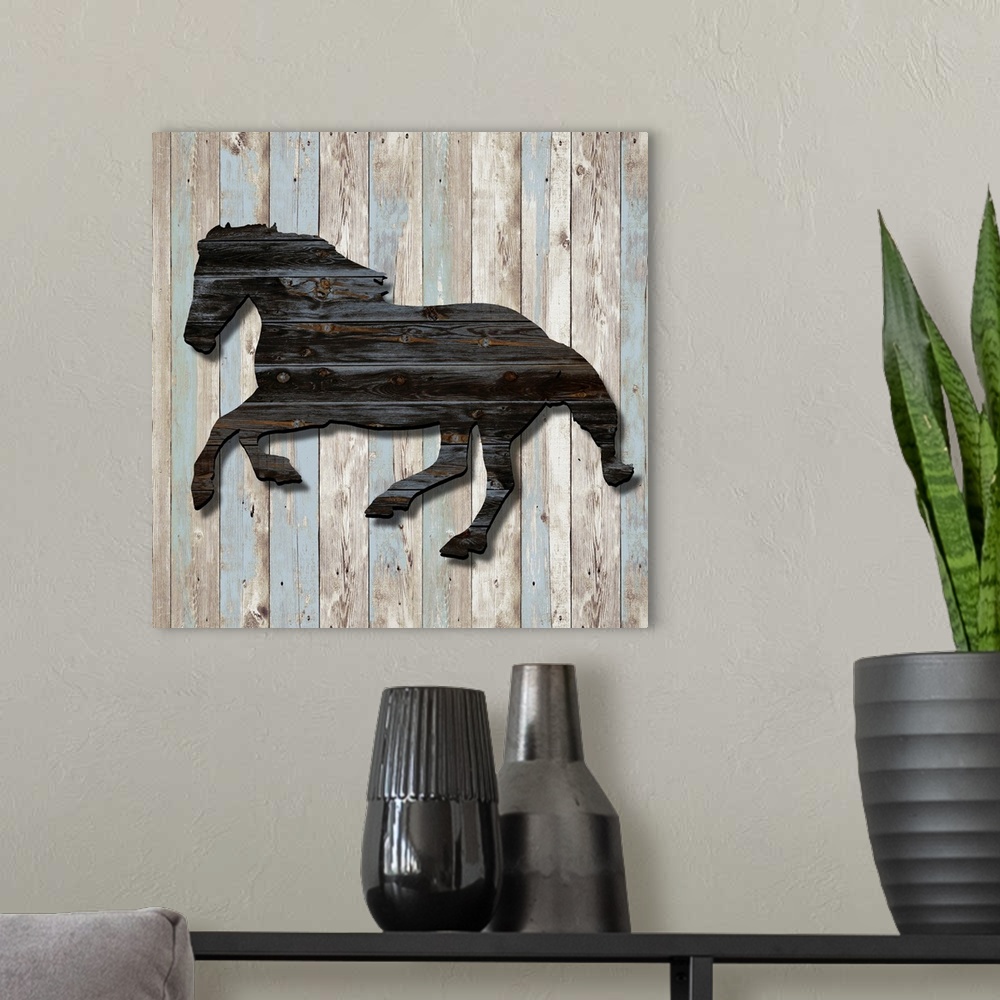 A modern room featuring Wood Dark Horse