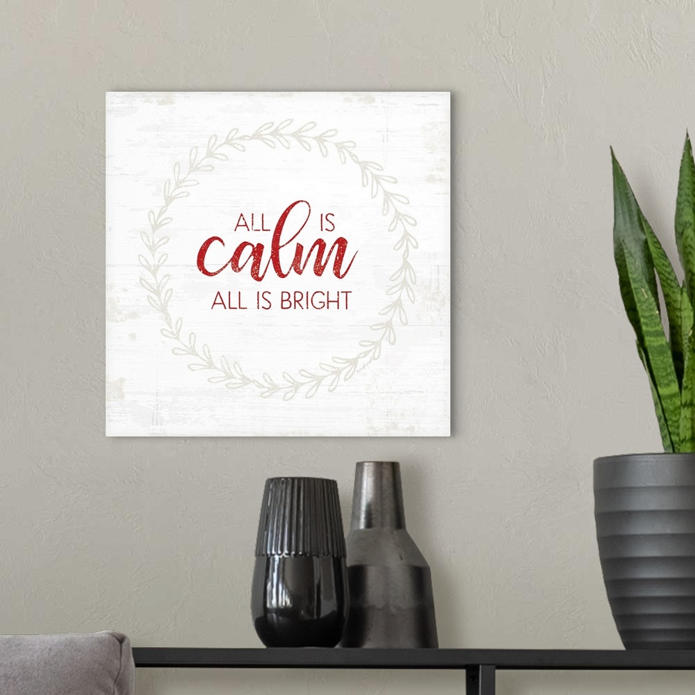 A modern room featuring All is Calm - Red