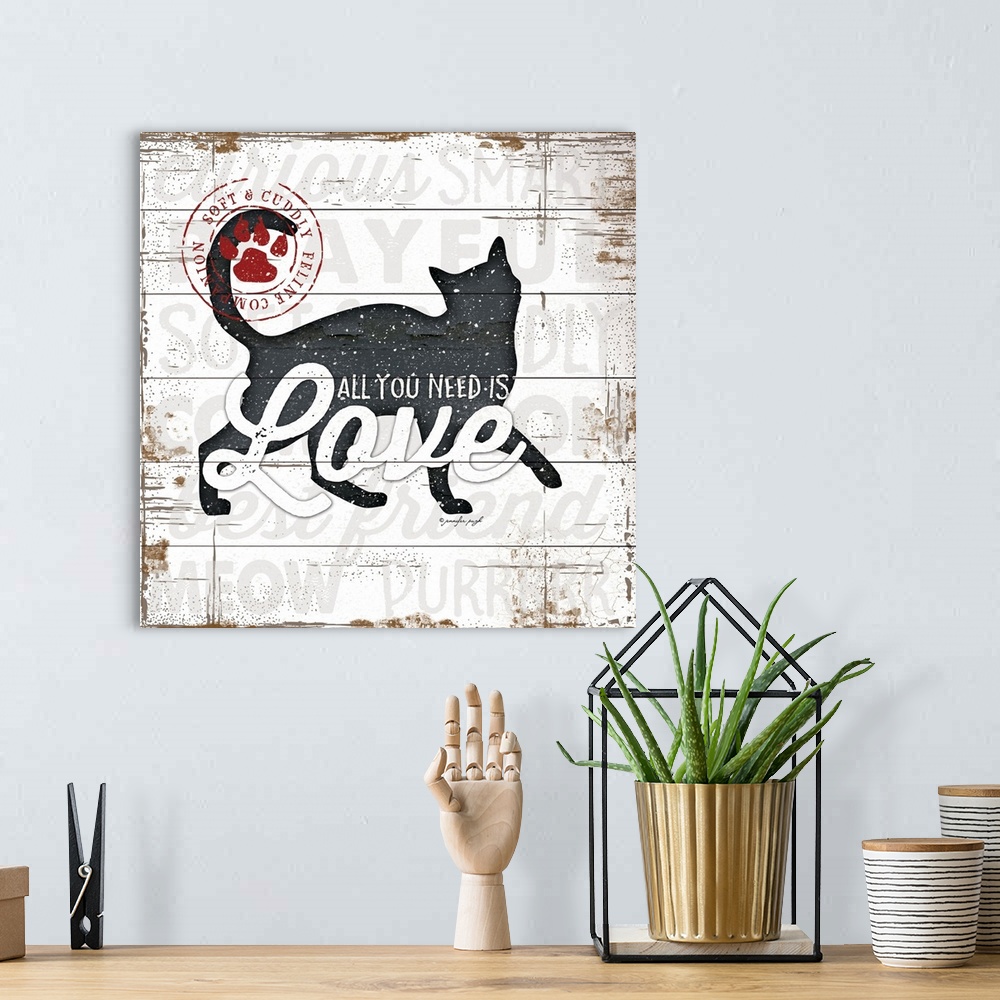 A bohemian room featuring All You Need is Love - Cat