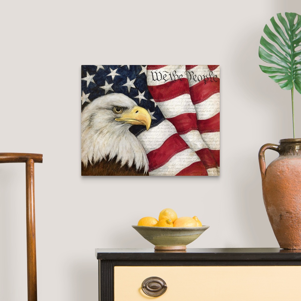 A traditional room featuring Celebrate the iconic American Eagle in all its glory.