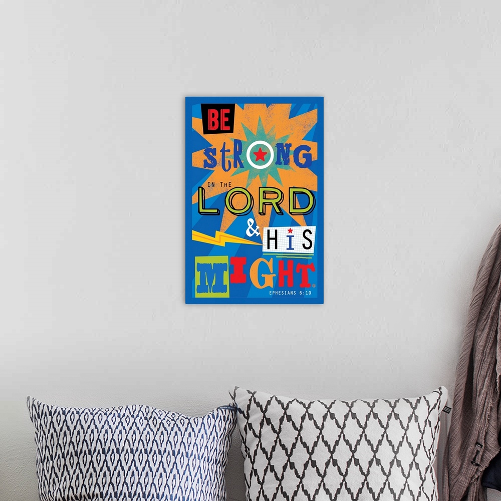 A bohemian room featuring Channel your inner Super Powers with this inspirational art.