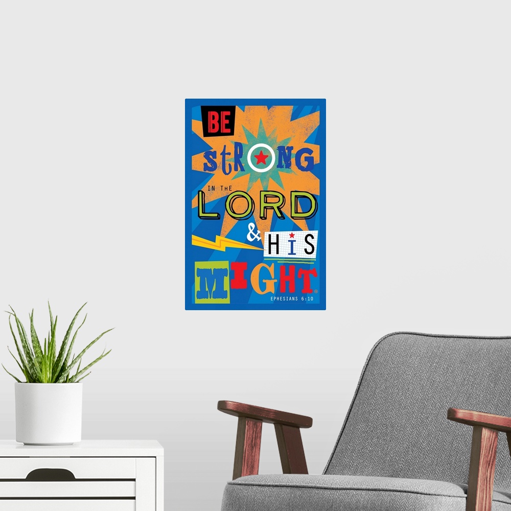 A modern room featuring Channel your inner Super Powers with this inspirational art.