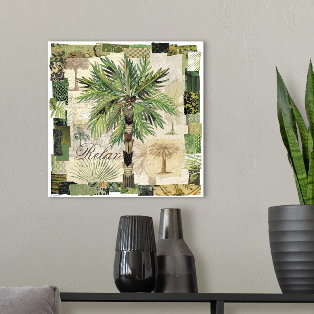 A modern room featuring Elegant palm tree adds a tropical accent. For bed, bath and more.