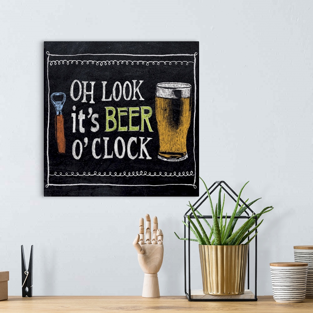A bohemian room featuring The Craft Beer trend gets a fun take with this art. Great for a bar or den.