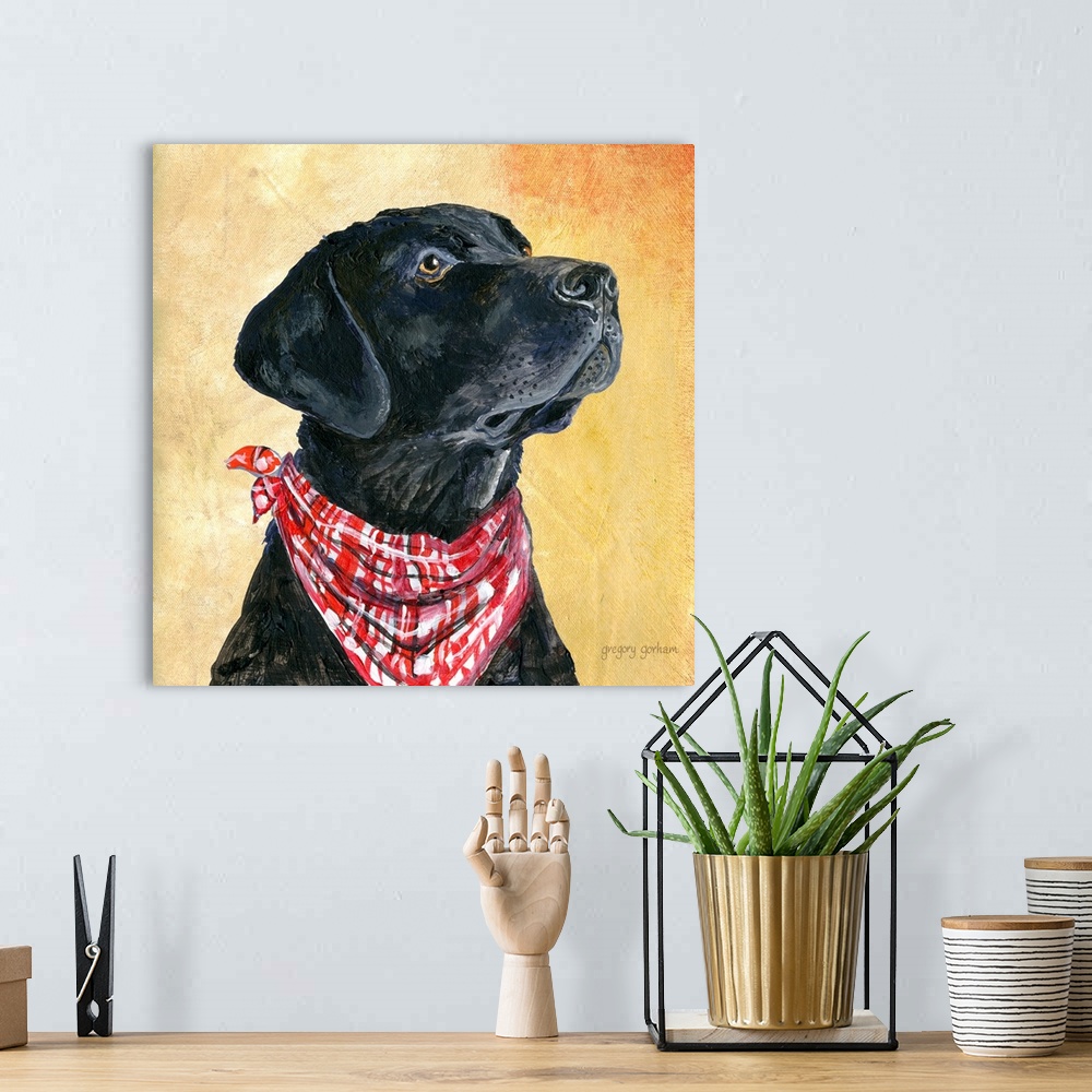 A bohemian room featuring Love this breed?  Decorate your home with this fun art.