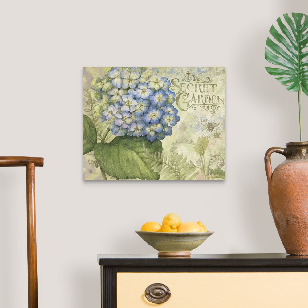 A traditional room featuring Lovely floral art goes with any decor, in any room.
