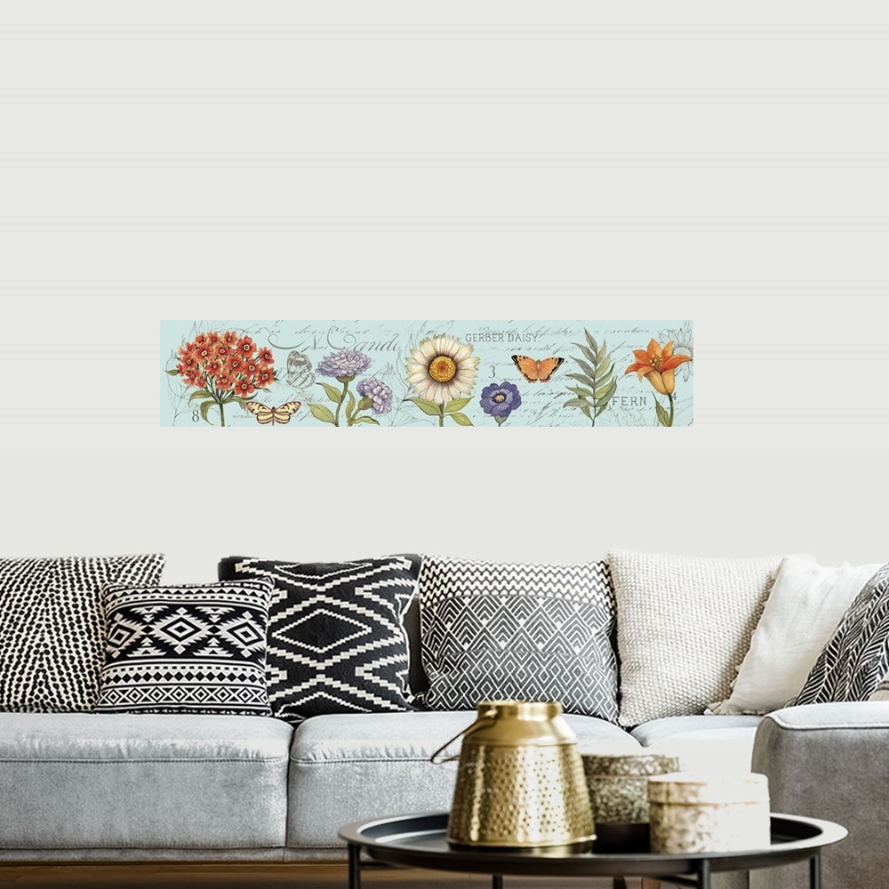 A bohemian room featuring An elegant floral motif that works in any room of the home.