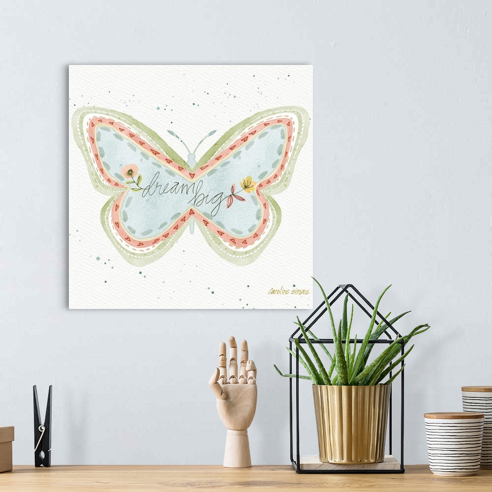 A bohemian room featuring Sweetly rendered butterfly art that adds a gentle, lovely, and inspirational accent to your decor.