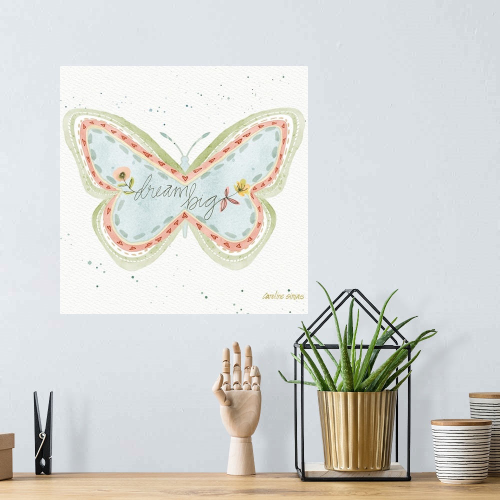 A bohemian room featuring Sweetly rendered butterfly art that adds a gentle, lovely, and inspirational accent to your decor.