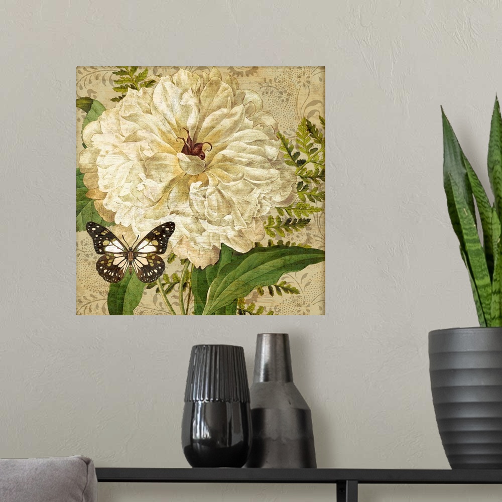 A modern room featuring Beautiful floral art in neutral tones will grace any wall.