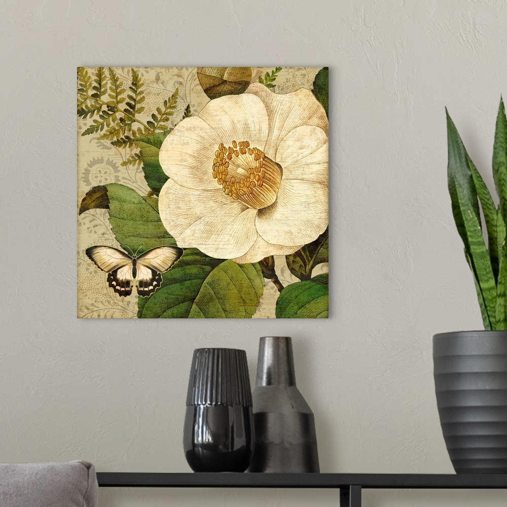 A modern room featuring Beautiful floral art in neutral tones will grace any wall.