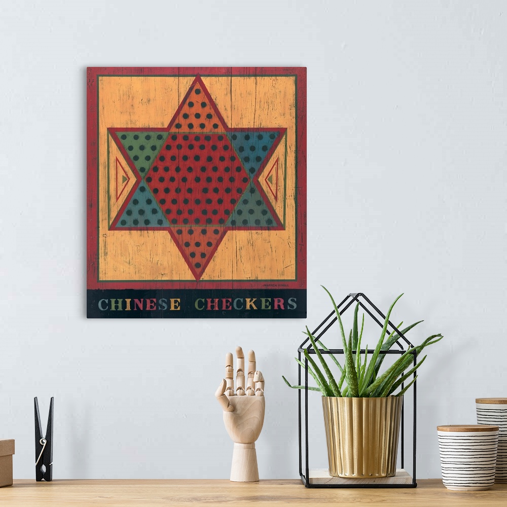 A bohemian room featuring Americana Game image by renowned folk artist Warren Kimble