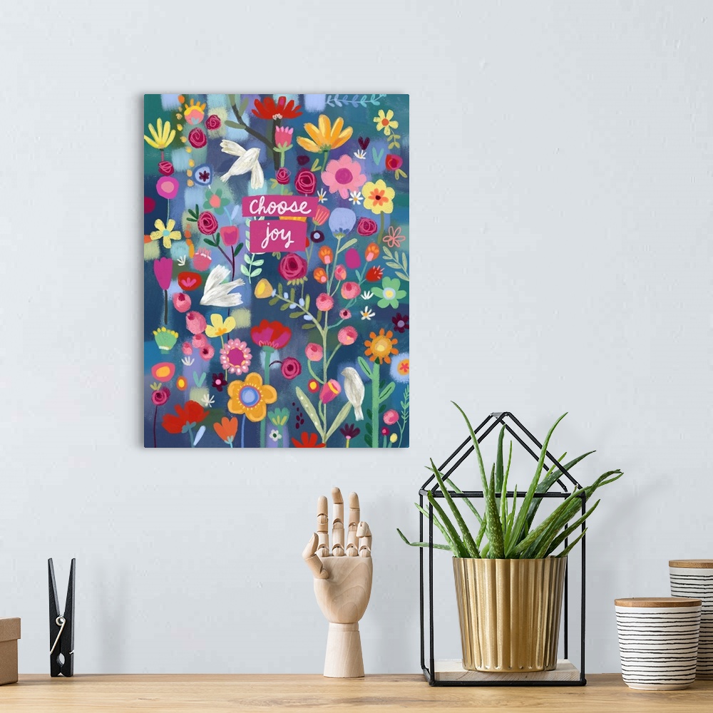A bohemian room featuring Bright bold and impactful this art will captivate you and inspire you