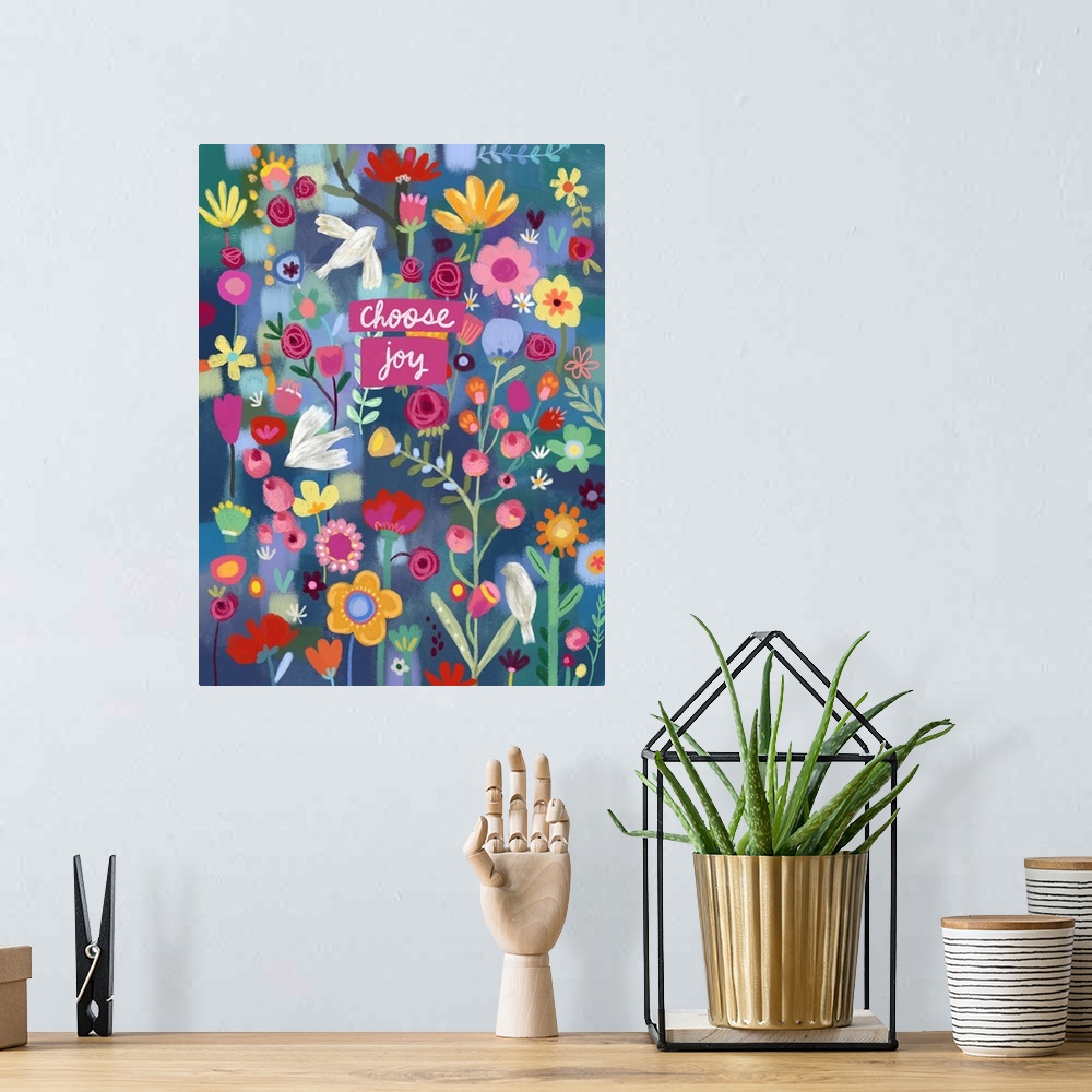 A bohemian room featuring Bright bold and impactful this art will captivate you and inspire you