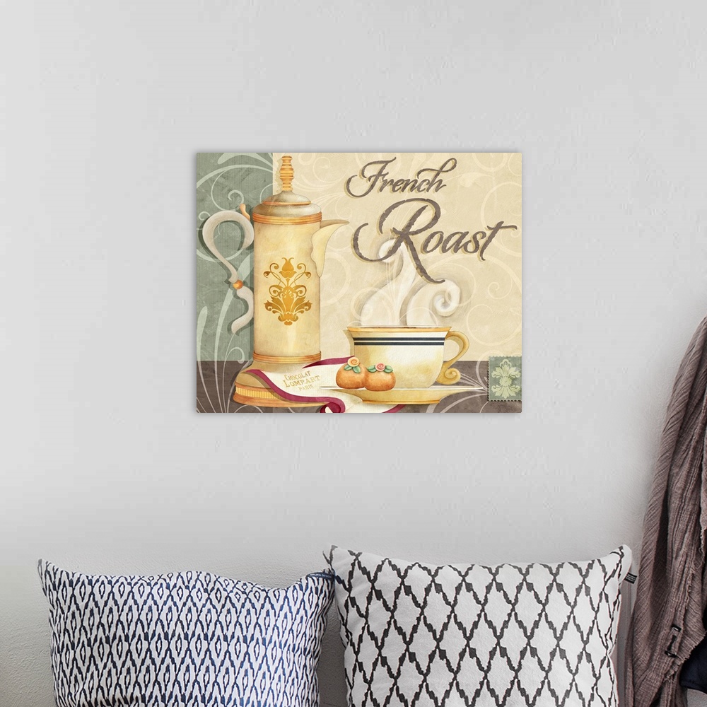 A bohemian room featuring Soothing cup of coffee, perfect for kitchen decor