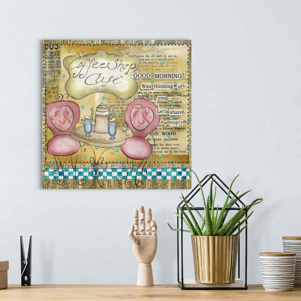 A bohemian room featuring Sweet inspirational vignette for kitchen decor