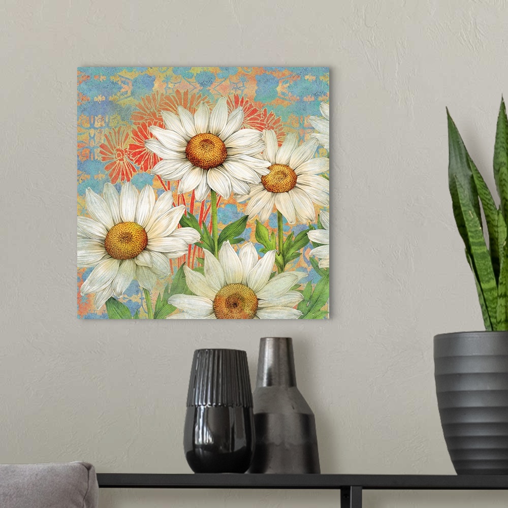 A modern room featuring Beautiful daisies add an elegant floral touch to any room