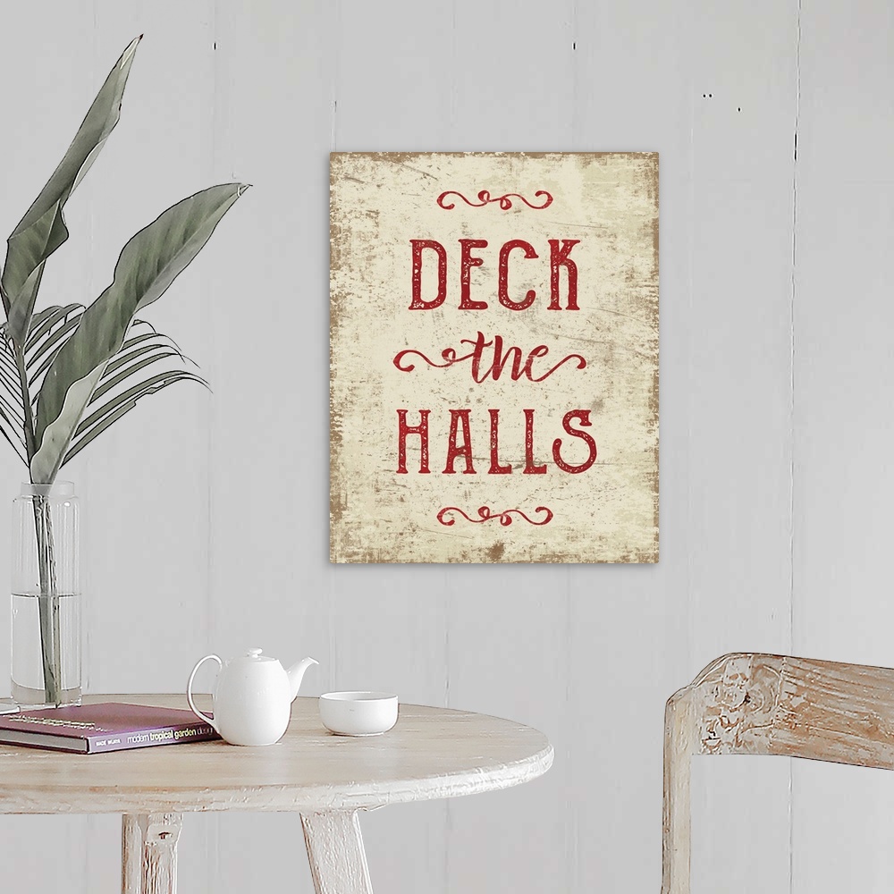 A farmhouse room featuring Deck The Halls