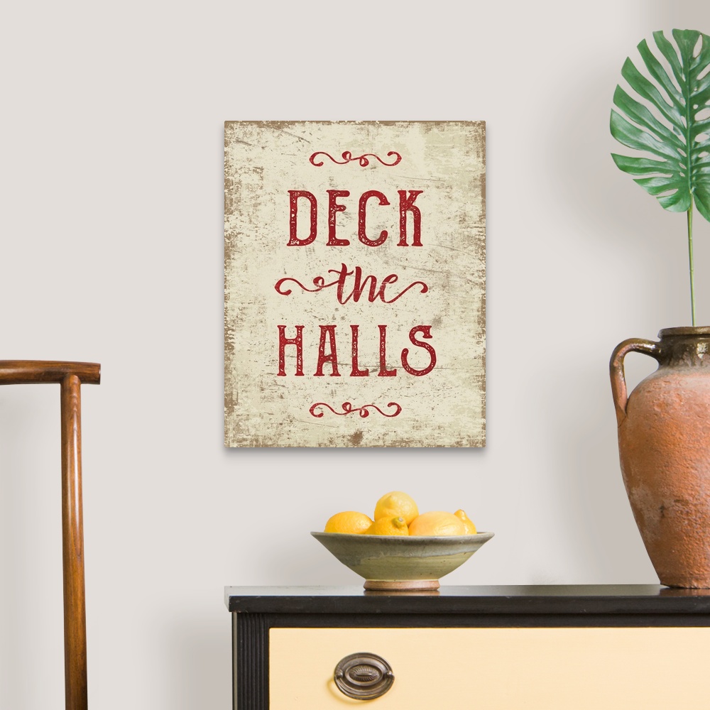 A traditional room featuring Deck The Halls