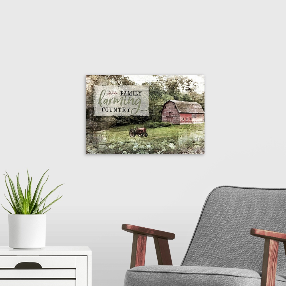 A modern room featuring Farm, Family, Country