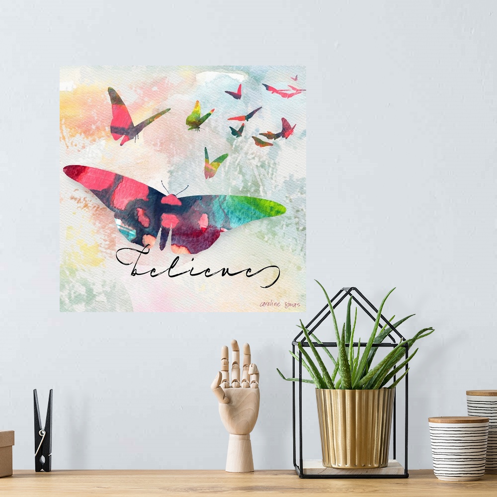 A bohemian room featuring This dreamy, ephemeral butterfly will add a fanciful whimsy to any decor.
