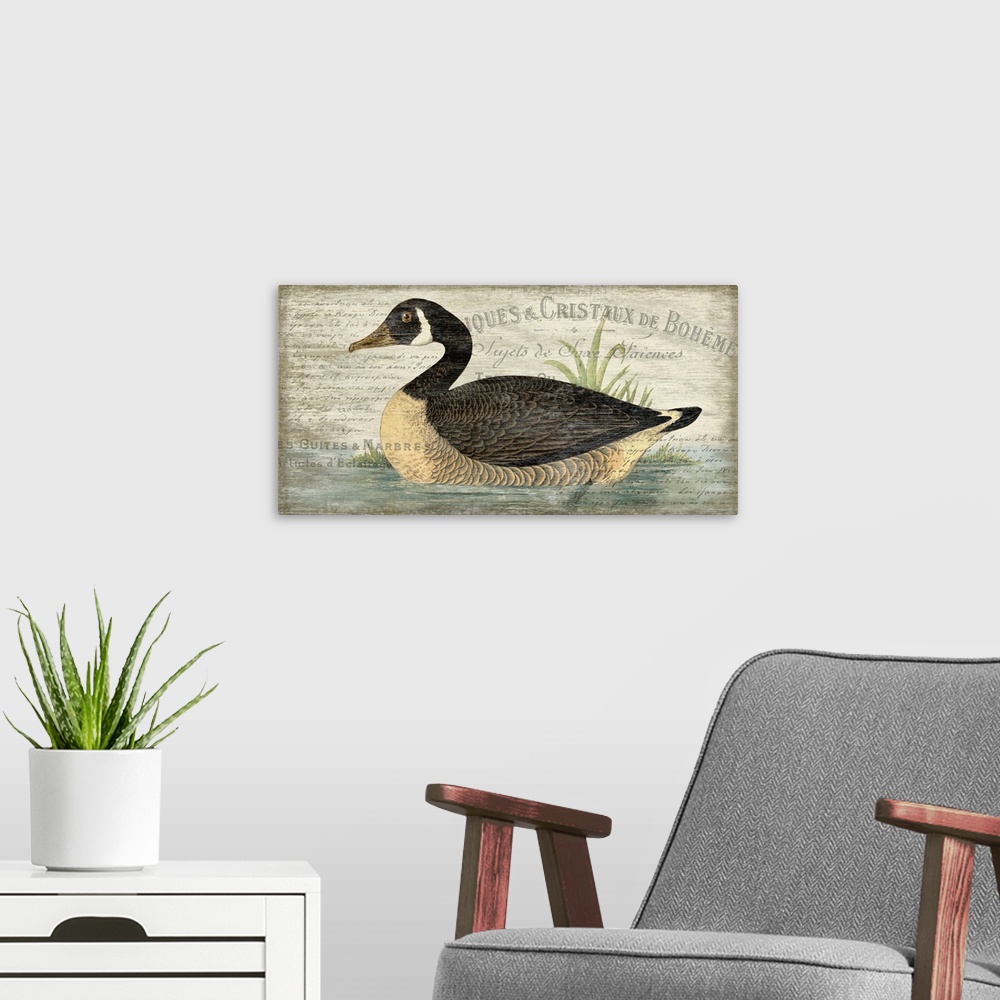 A modern room featuring French Goose Motif IV