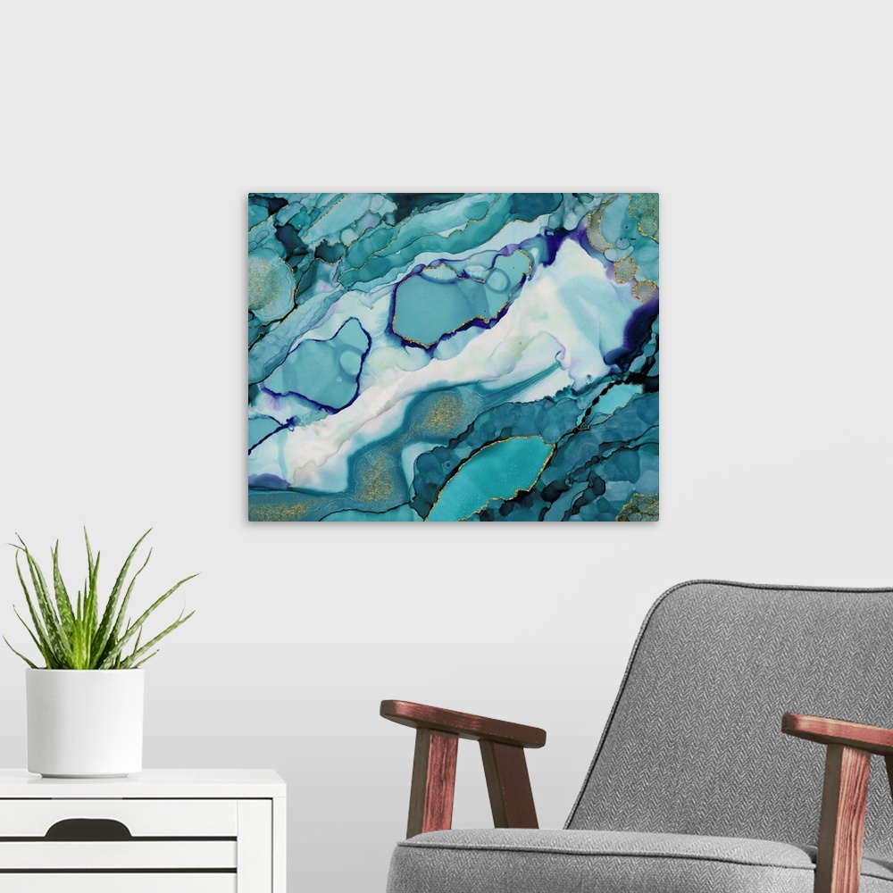A modern room featuring The fluidity and flow of this kinetic abstract decor accent is perfect for any decor